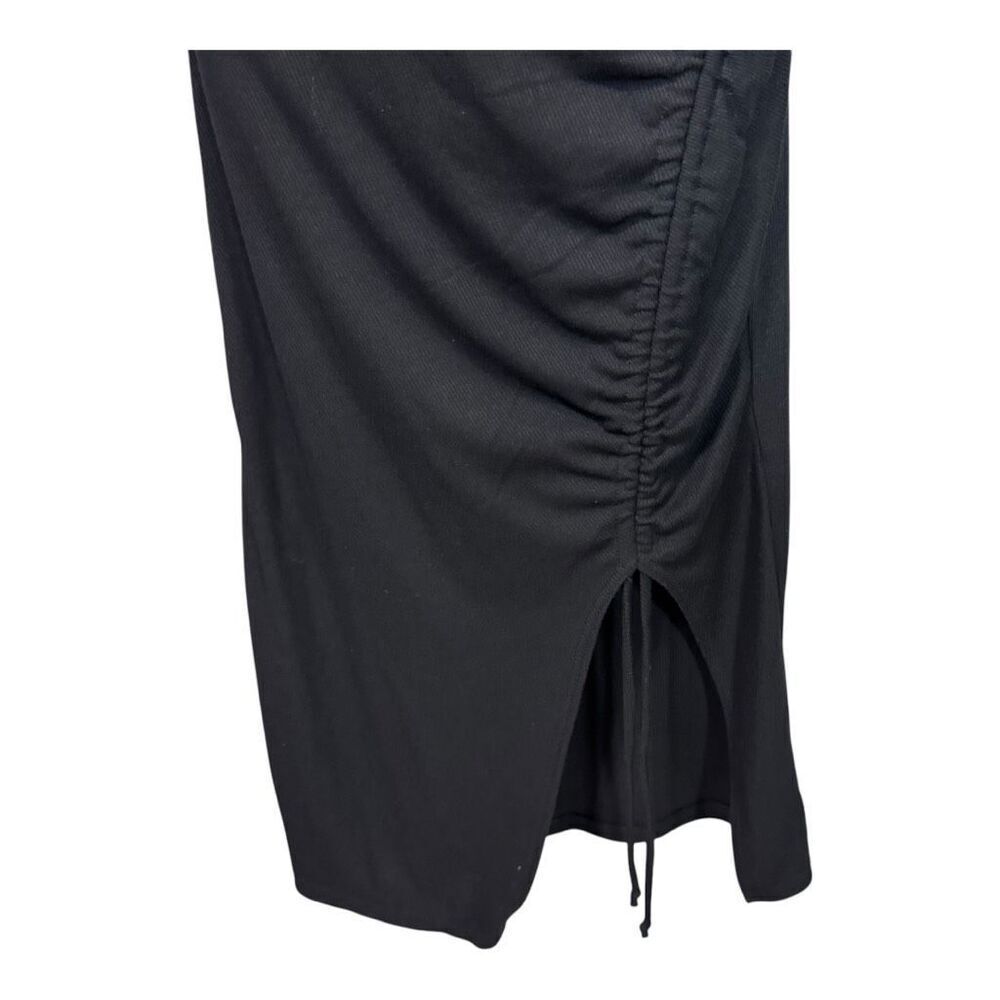 21 SAINTS CASUAL MIDI DRESS W/SIDE SLIT & ADJUSTABLE RUCHING - Picture 4 of 6